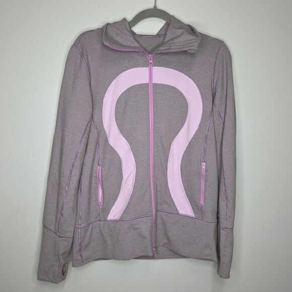 lululemon athletica Jackets & Blazers - Lululemon Jacket Women 10 Purple Stride Hood Performance Active Wick Yoga Casual